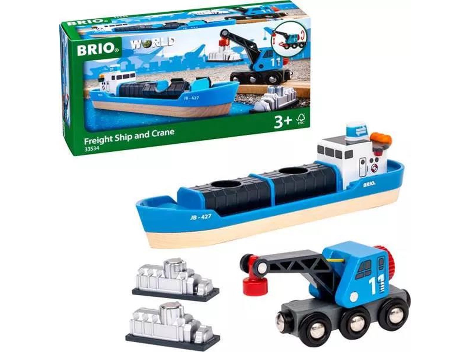 Brio Freight Ship & Crane Brio Freight Ship & Crane
